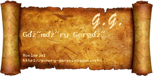 Gömöry Gergő névjegykártya
